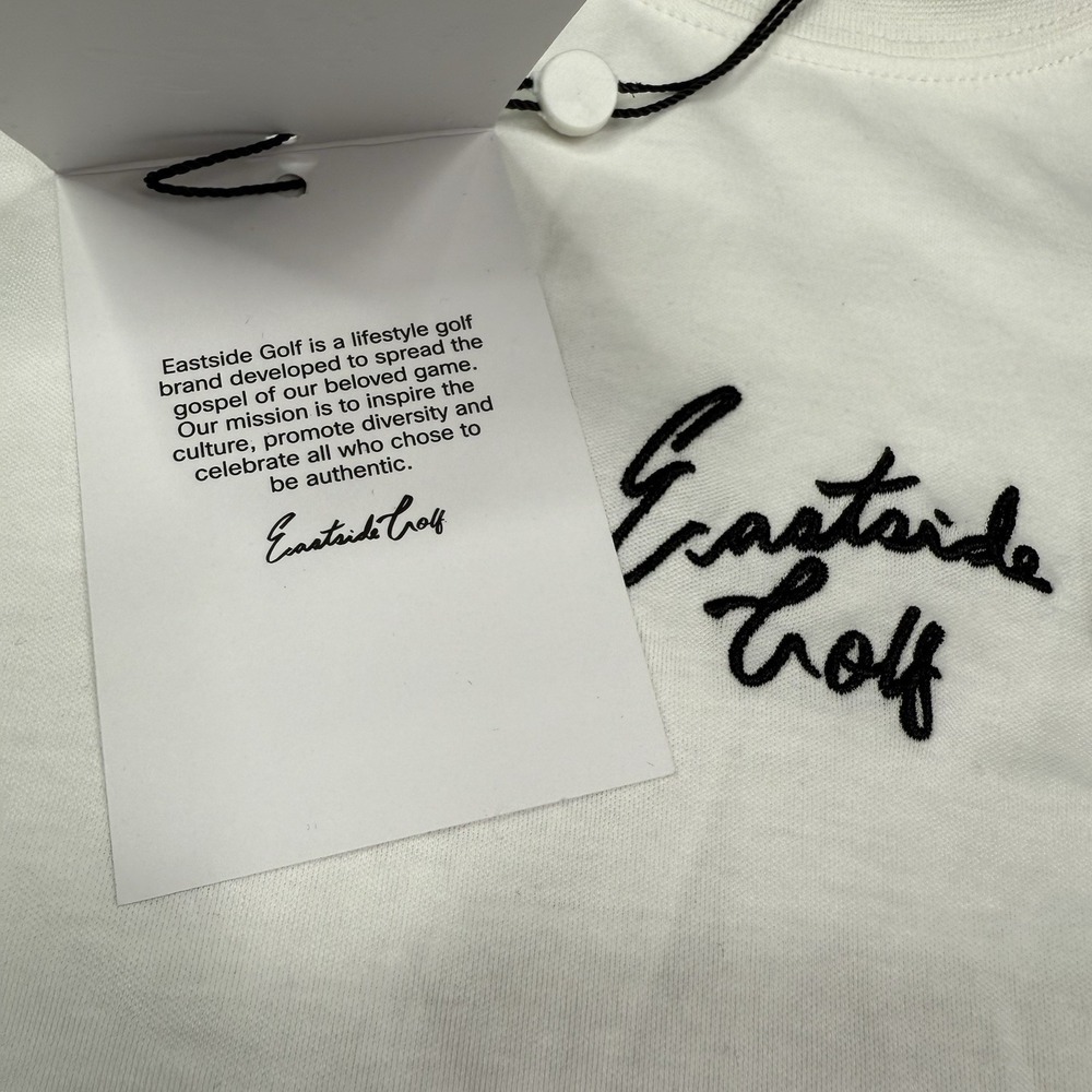 Eastside Golf Shirt Womens White Cropped NWT Crop Top‎ Golfing Gym Embroidered M - Picture 4 of 10